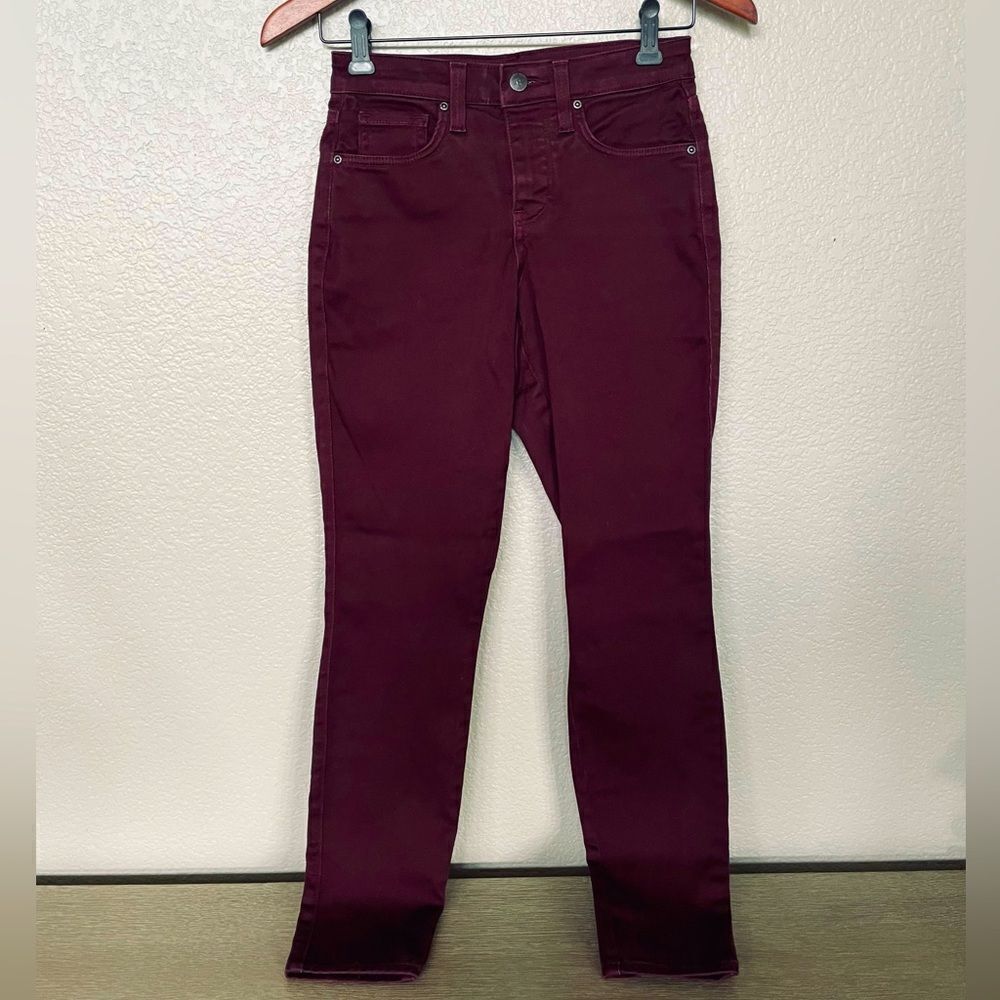 NYDJ Red Maroon Skinny Legging Jeans 00